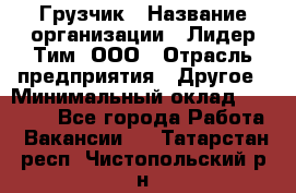 Грузчик › Название организации ­ Лидер Тим, ООО › Отрасль предприятия ­ Другое › Минимальный оклад ­ 16 000 - Все города Работа » Вакансии   . Татарстан респ.,Чистопольский р-н